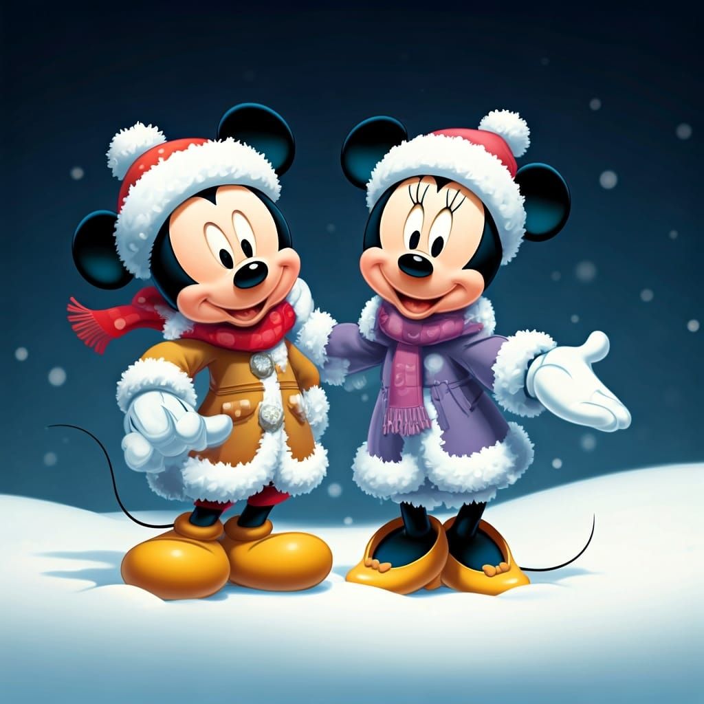Mickey and Minnie Mouse Winter Adventure