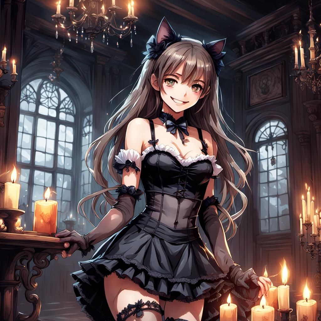 French Maid in Haunted Mansion, Cel-Shaded Art