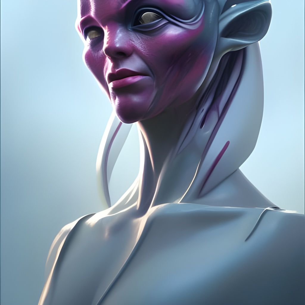 Detailed Rose Alien Portrait in Artgerm Style