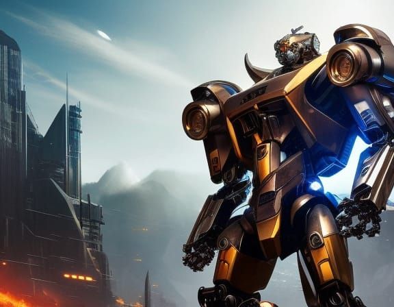 Gold Coin. Mecha of a billionaire.