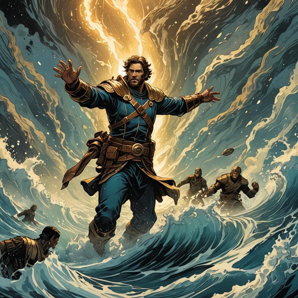 Comic Book Art: Rescue from the Whirlpool