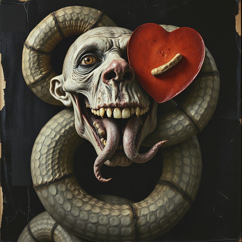 Grotesque Vintage Collage of Deformed Figures