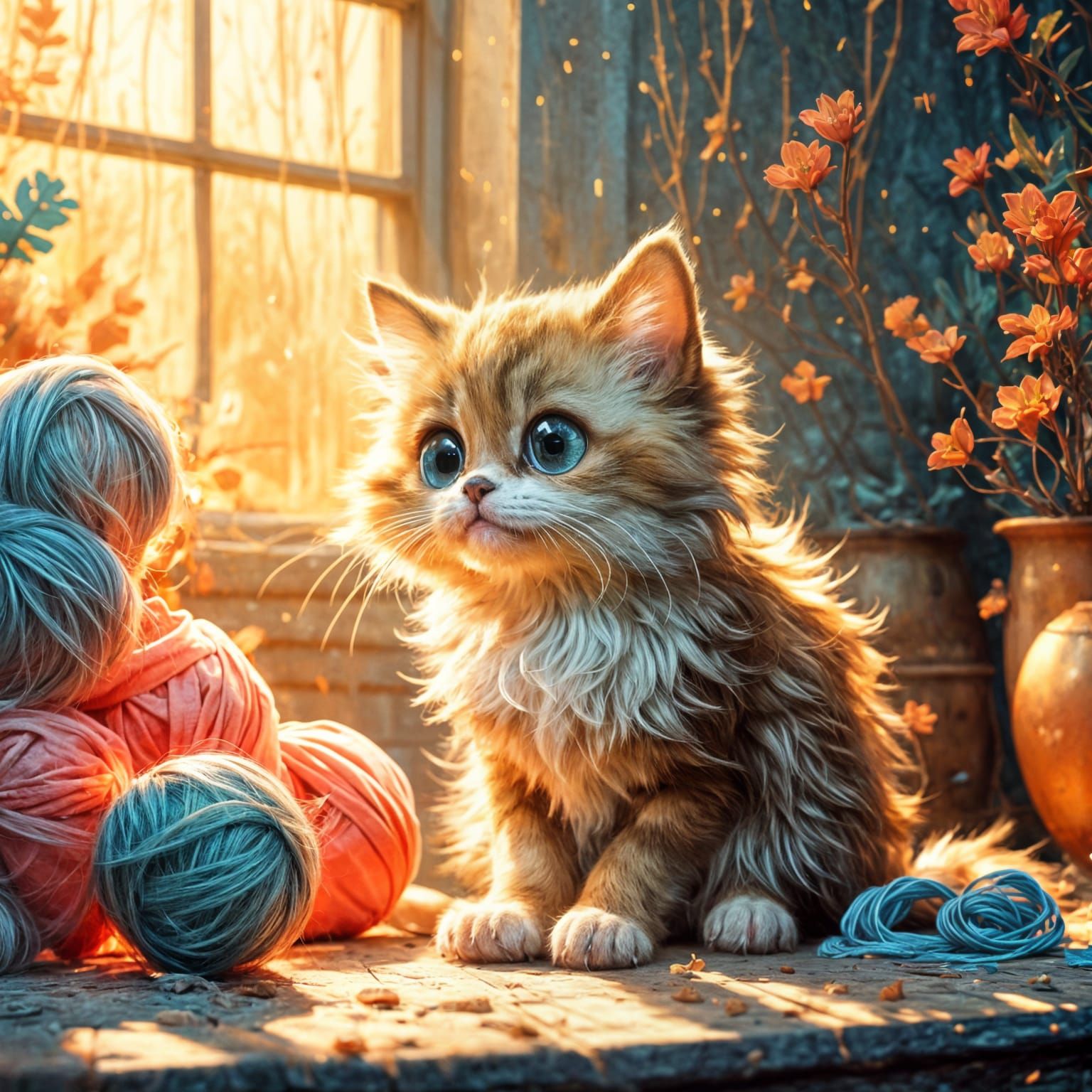 Cute Pet Kitten Generated by AI