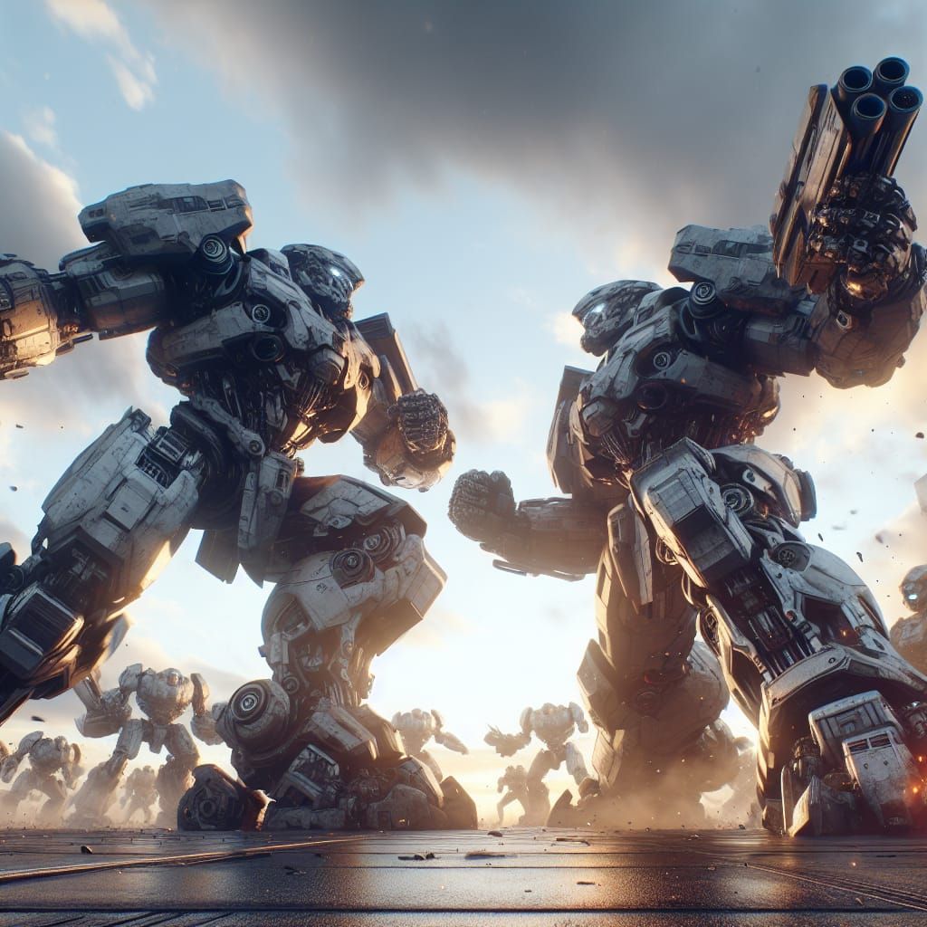 Epic Sci-Fi Robot Battle in 8K