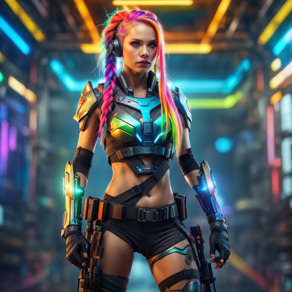 Fantasy Russian Woman in Battle Tech Exoskeleton