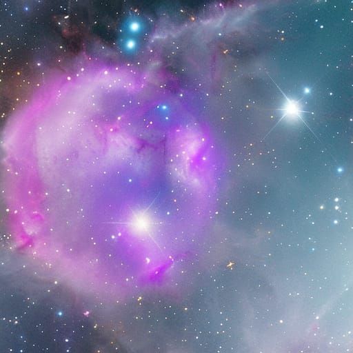 Colorful Nebula Cloud in Space