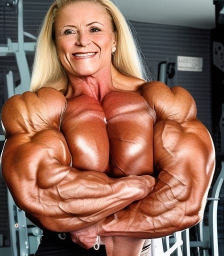 Muscular Bodybuilder Grandma with Ripped Physique