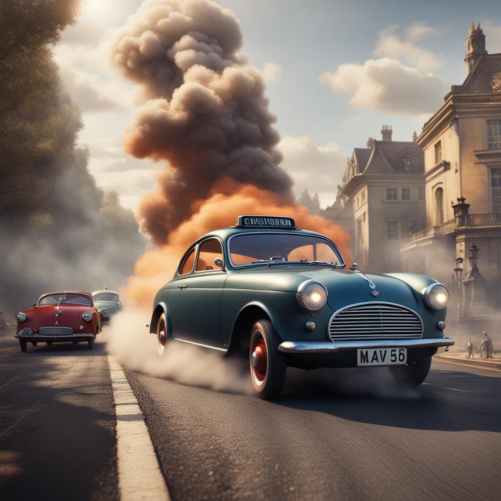 Mr. Bean Wins Race in Detailed Matte Painting