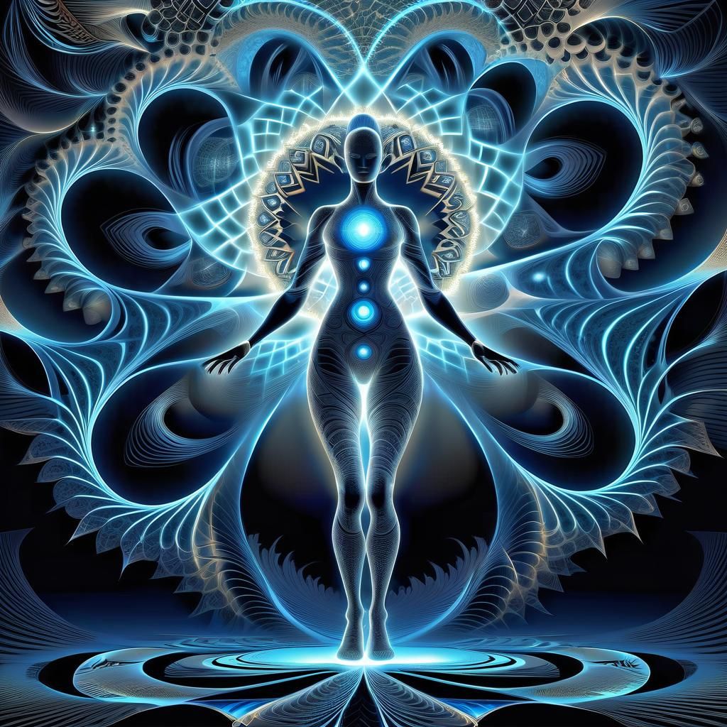 Woman Demonstrating Energetic Gateways to Higher Realms