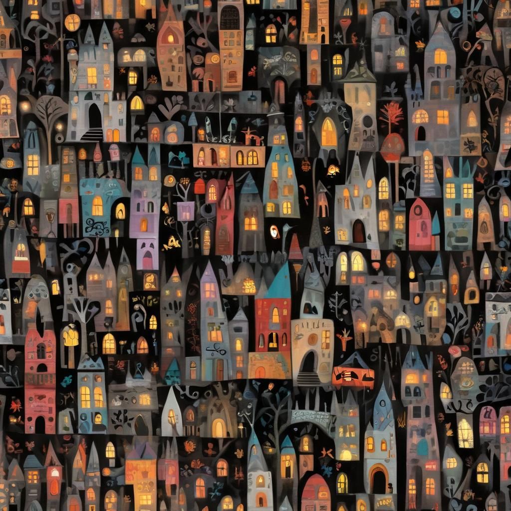 Grimdark Folk Art Illustration