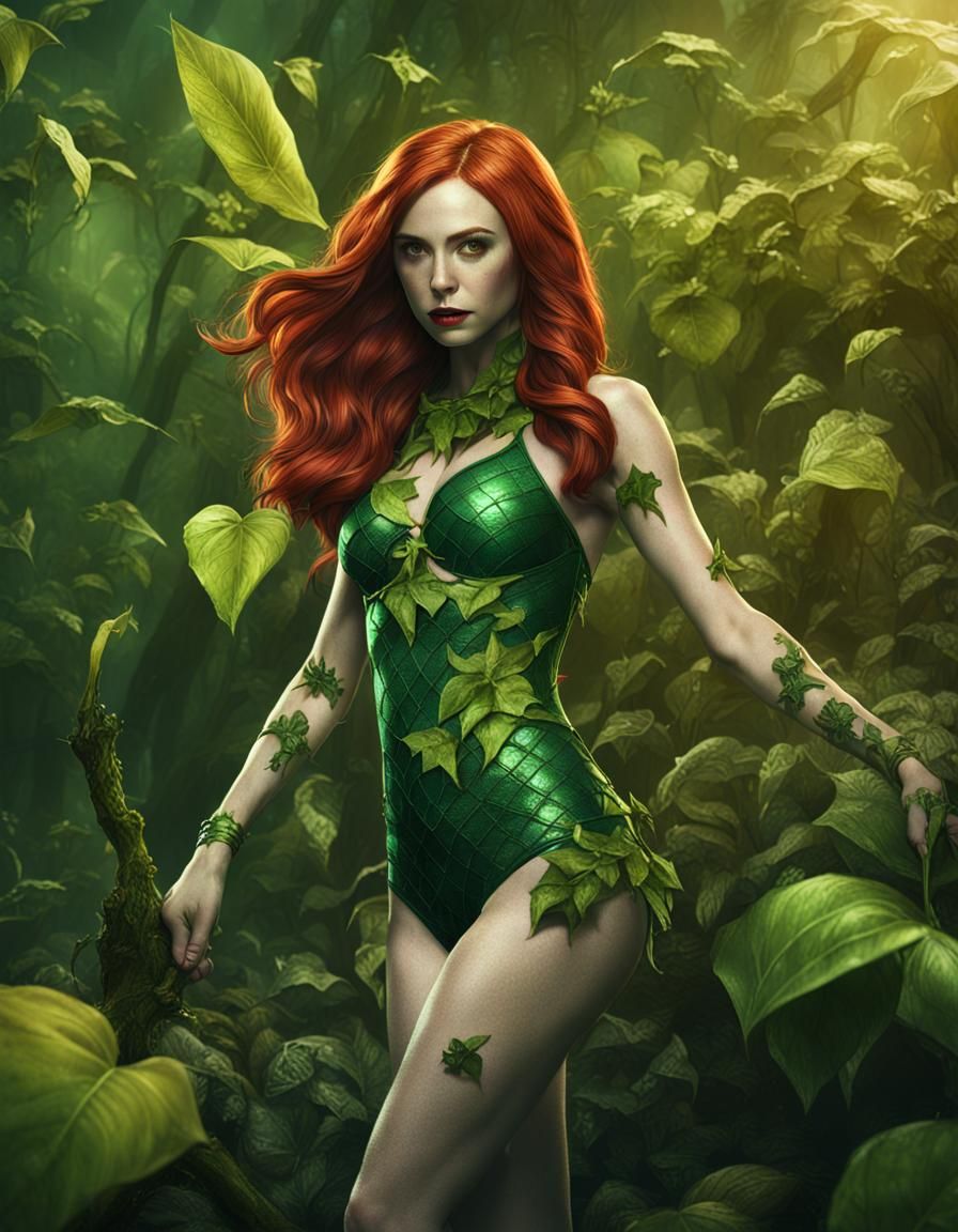 Karen Gillan as Poison Ivy: Detailed Matte Painting