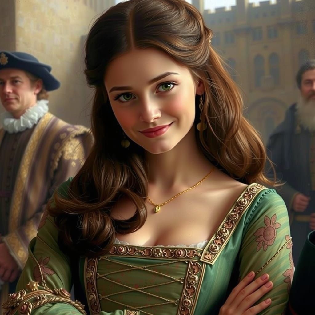 Anne Boleyn in Expressionist Neo-Impressionism Style