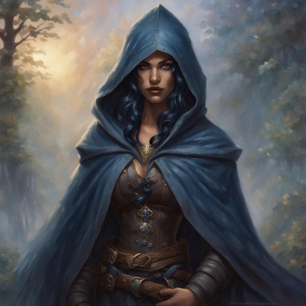 Dark Elf Rogue in Ethereal Fantasy Style