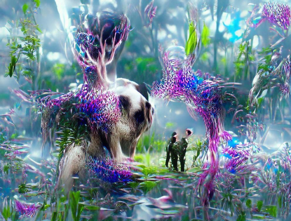 Annihilation Fractal in Hyperreal Holographic Style
