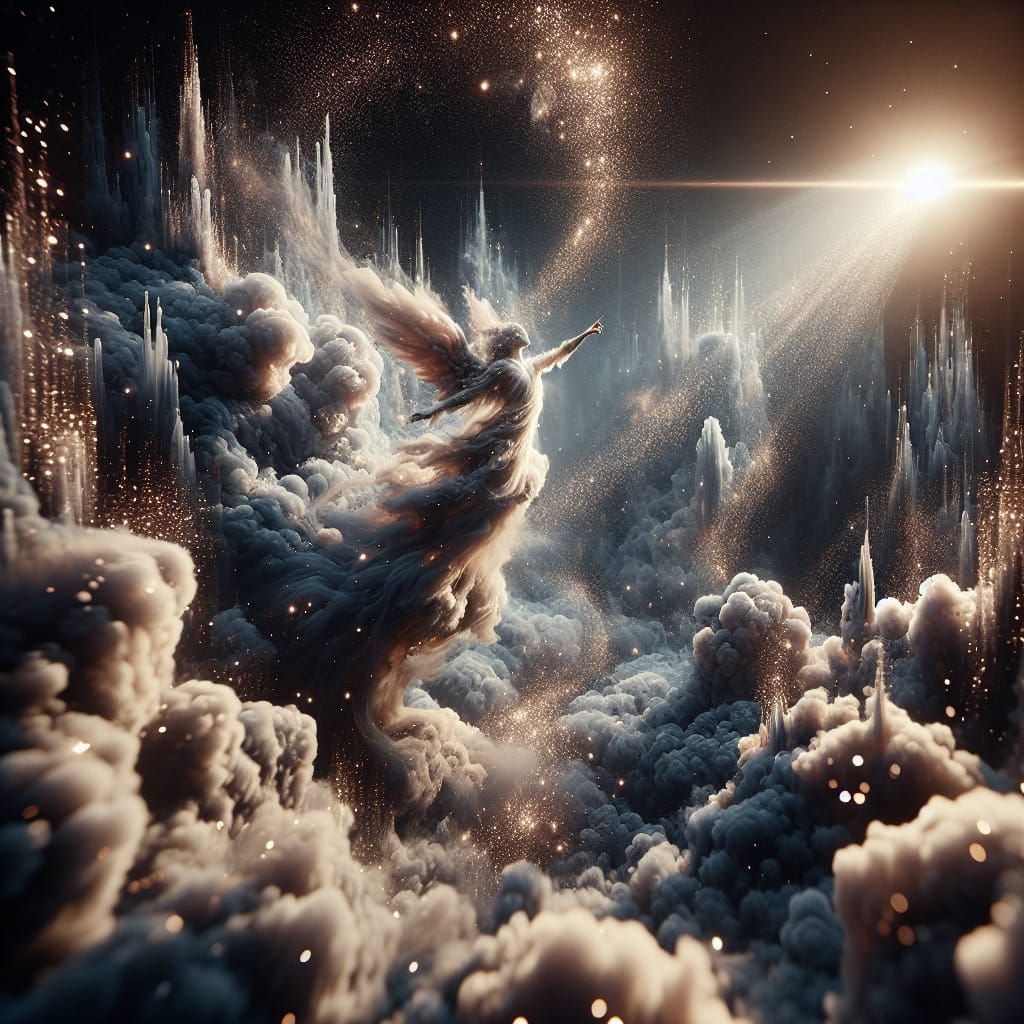 Soul's Journey to Heaven in Vibrant, Hyperrealistic 8K