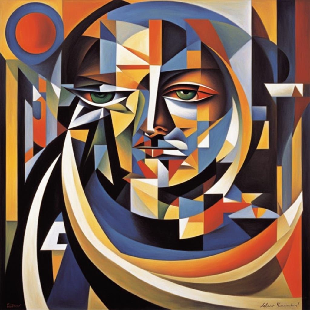 Abstract Cubist Vortex of Infinite Awareness