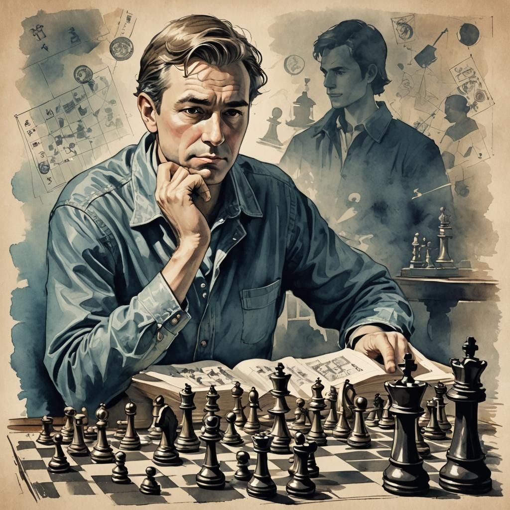 Chess Strategy: Retro RPG Style Illustration