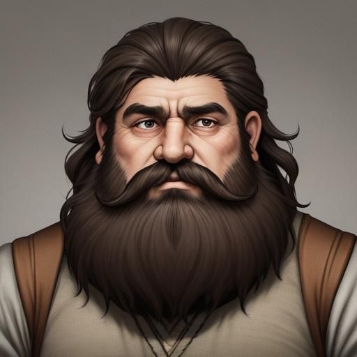 Sinister Dwarf with Long Beard and Earthy Tones