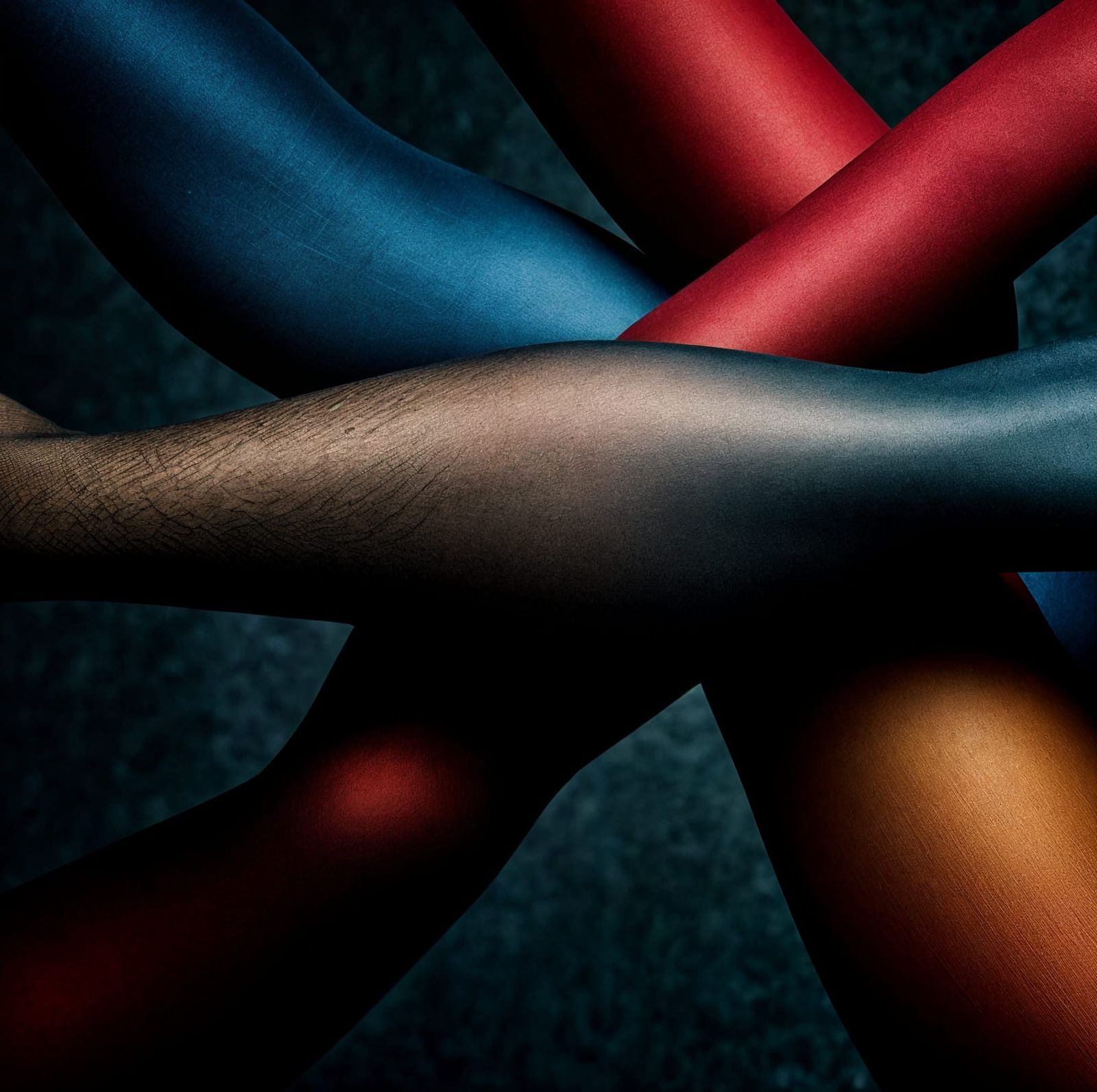 Vibrant Legs Entwined in Fine Art Photography