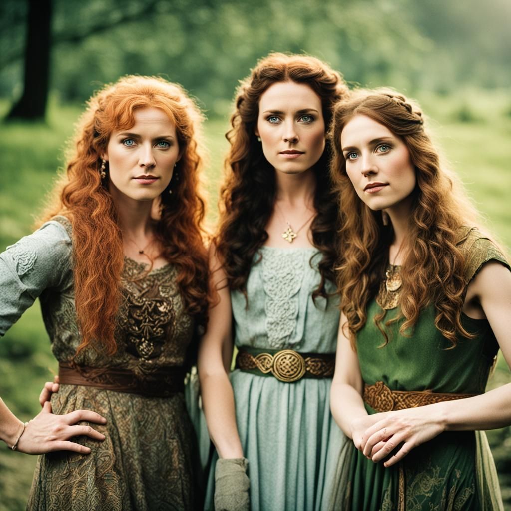 Three Celtic Women: Professional Color Portrait