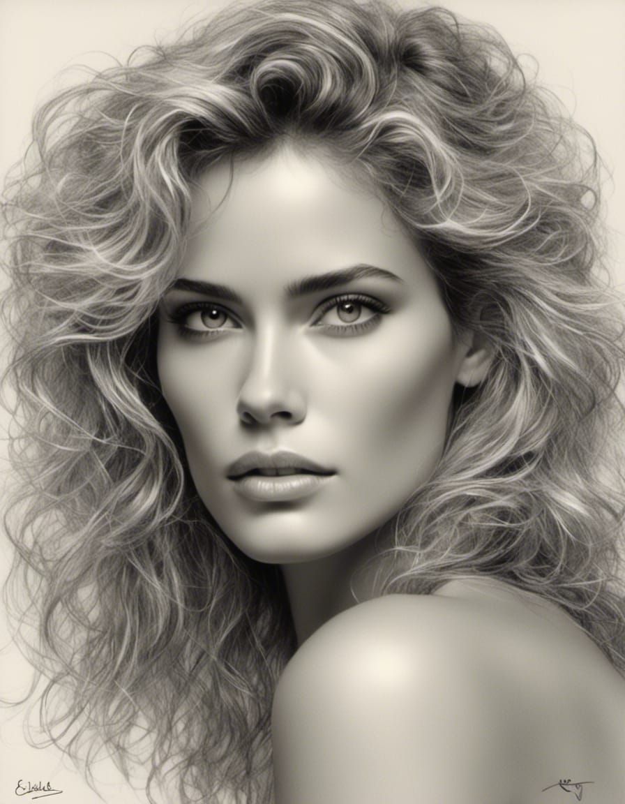 Detailed Portrait of a Woman in Classical Style