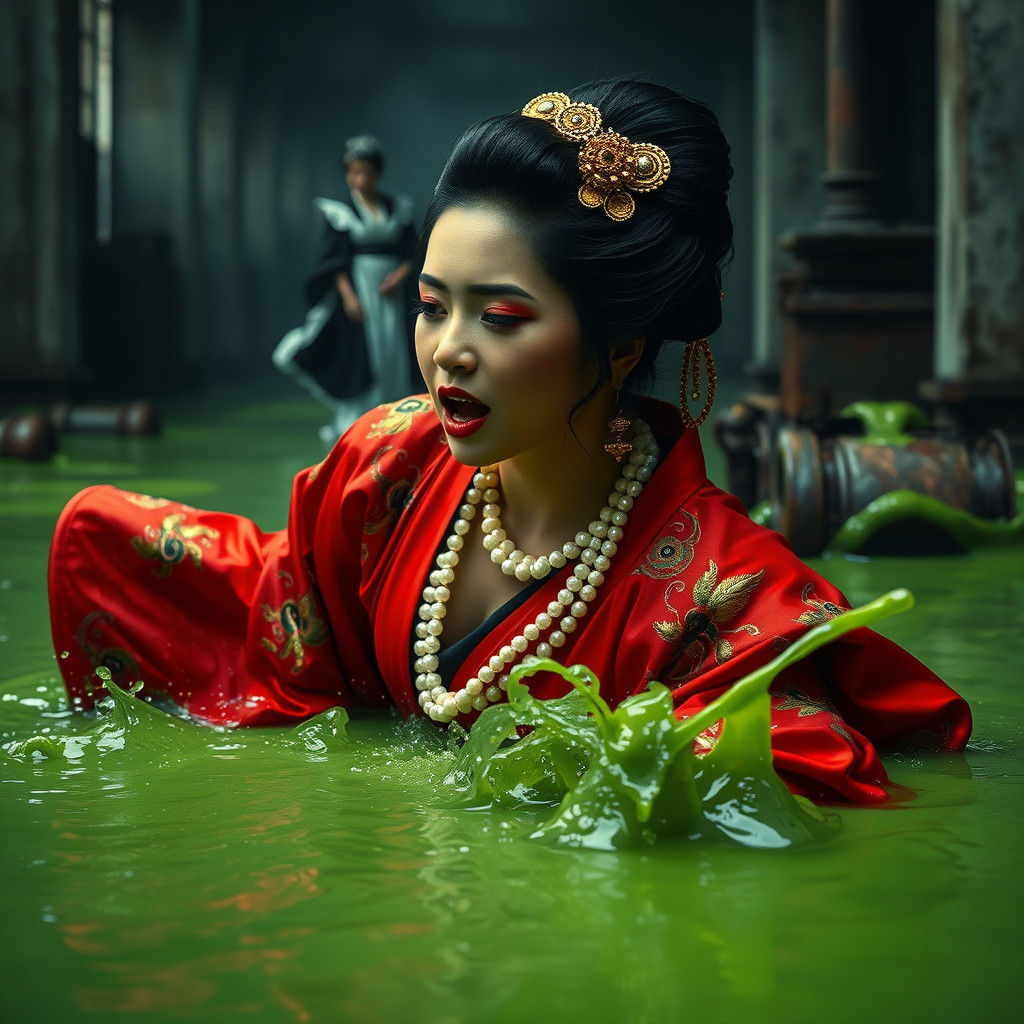 Vedic Geisha's Toxic Plunge in Abandoned Factory