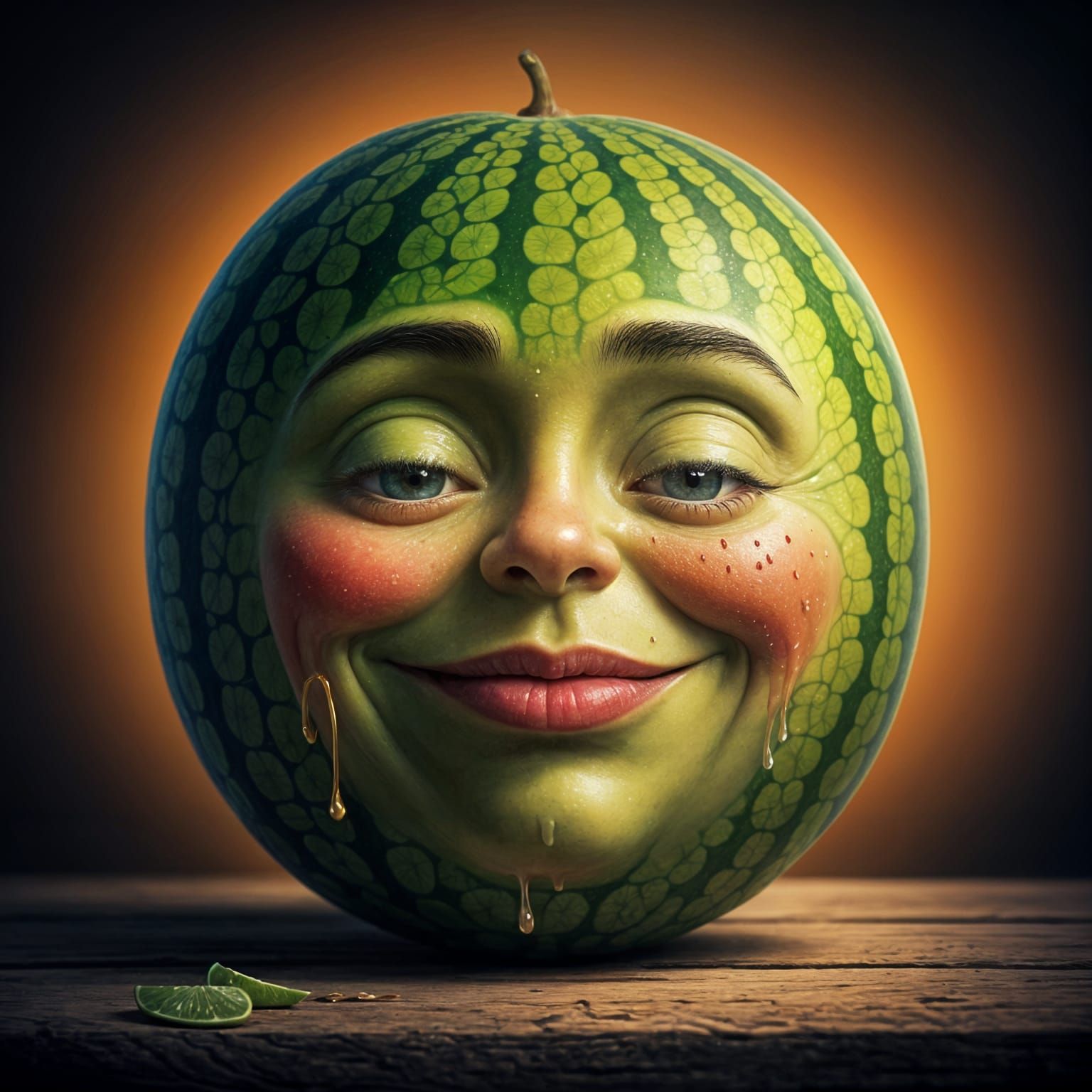 Vibrant Cartoon Fruit Character