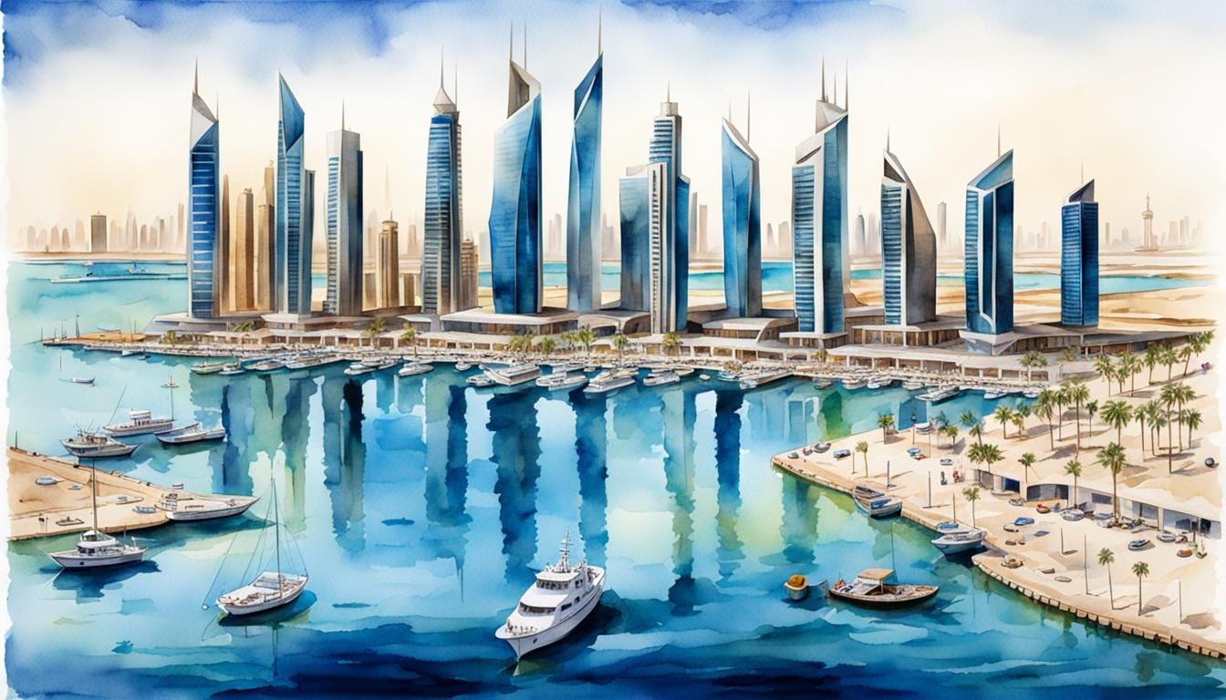 Kuwait City Crystal Blue Water