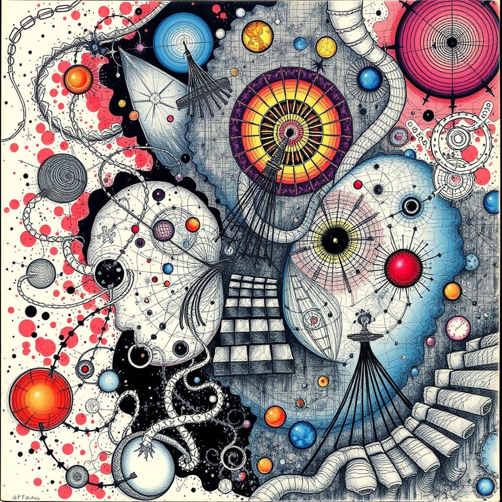 Psychedelic Surrealism: Mind-Bending Ink Drawing