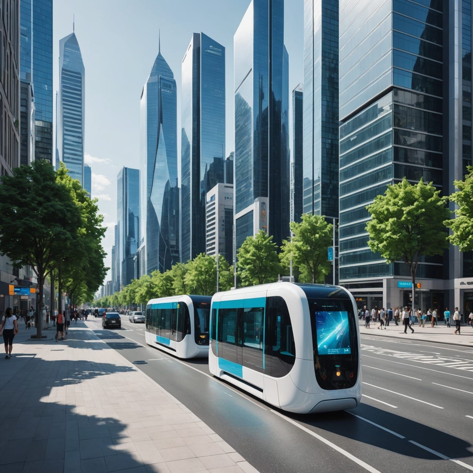 Futuristic Cityscape with Advanced Technology