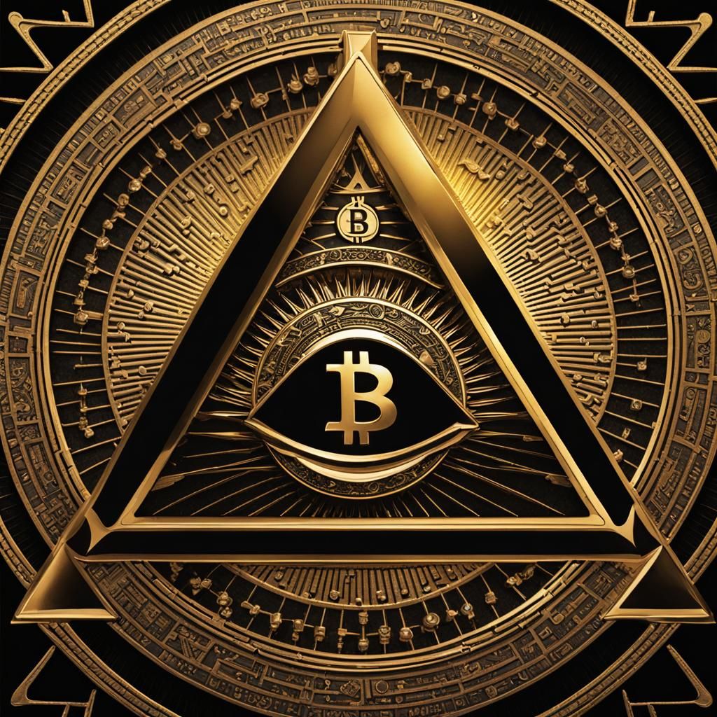 Bitcoin Logo Integrated with Esoteric Symbols