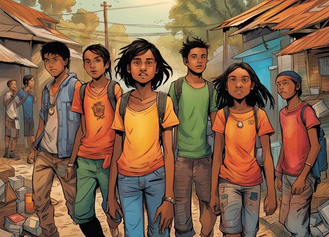 Timor-Leste Youth Recycle in Comic Book Style