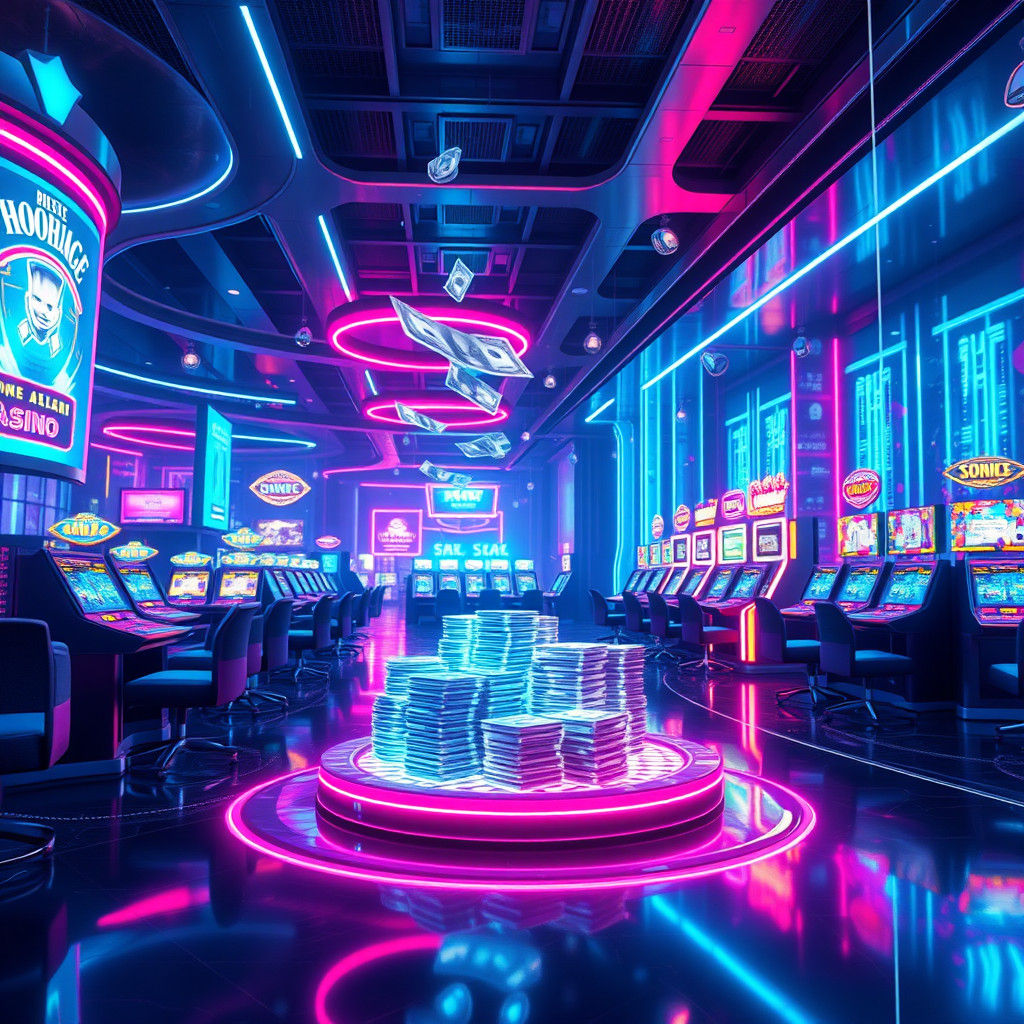 Futuristic Holographic Casino in Unreal Engine 5