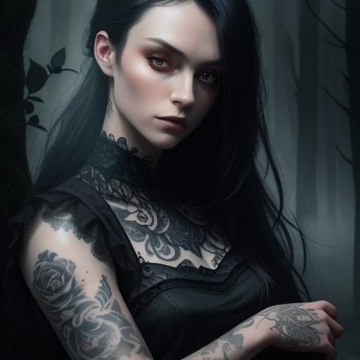 *Absolute perfection"
Full body Black hair emo prince
Tattoos