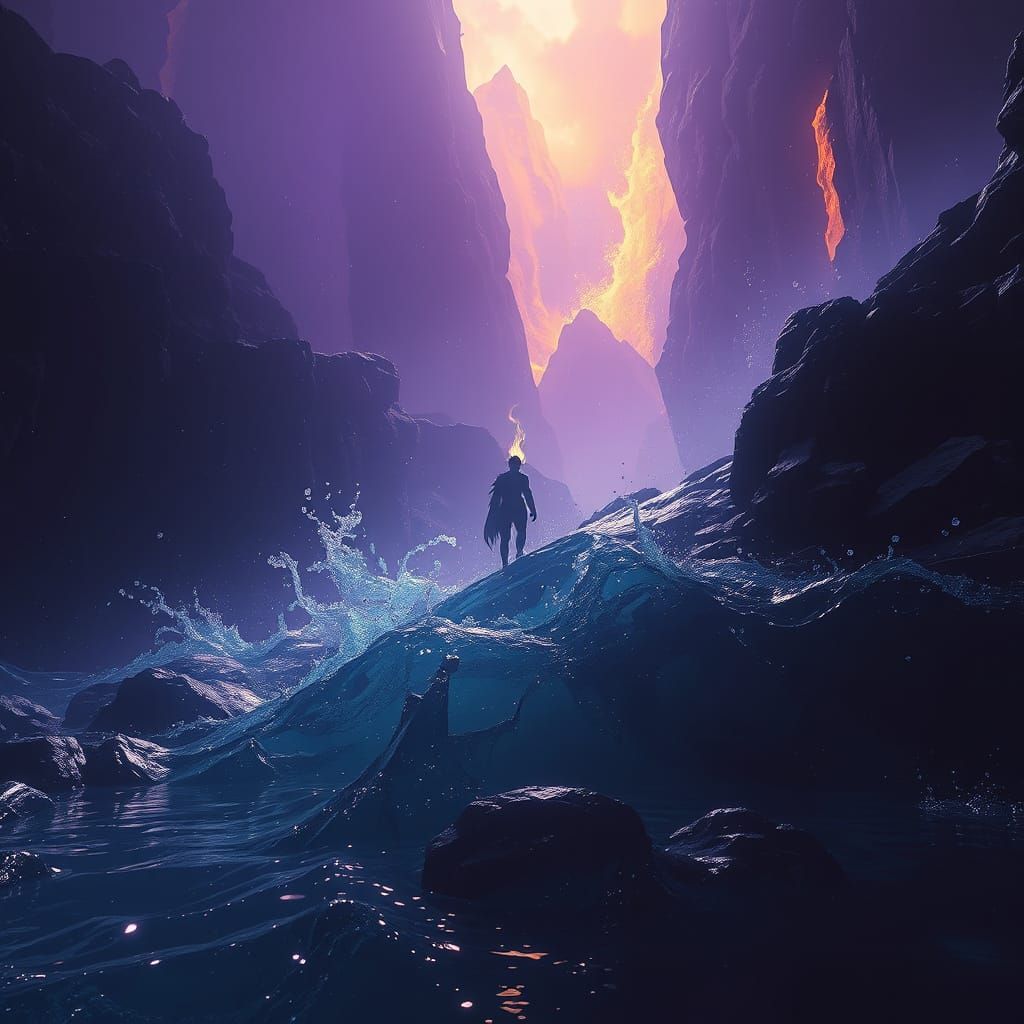 Epic Dark Fantasy Landscape in Vibrant HDR Colors