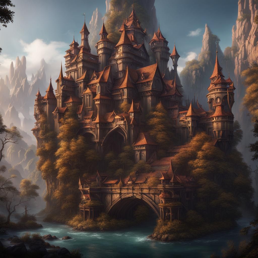 Fantastical Matte Painting in Deep Color