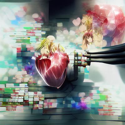 Filmic Beating Heart Art: Pixiv Style