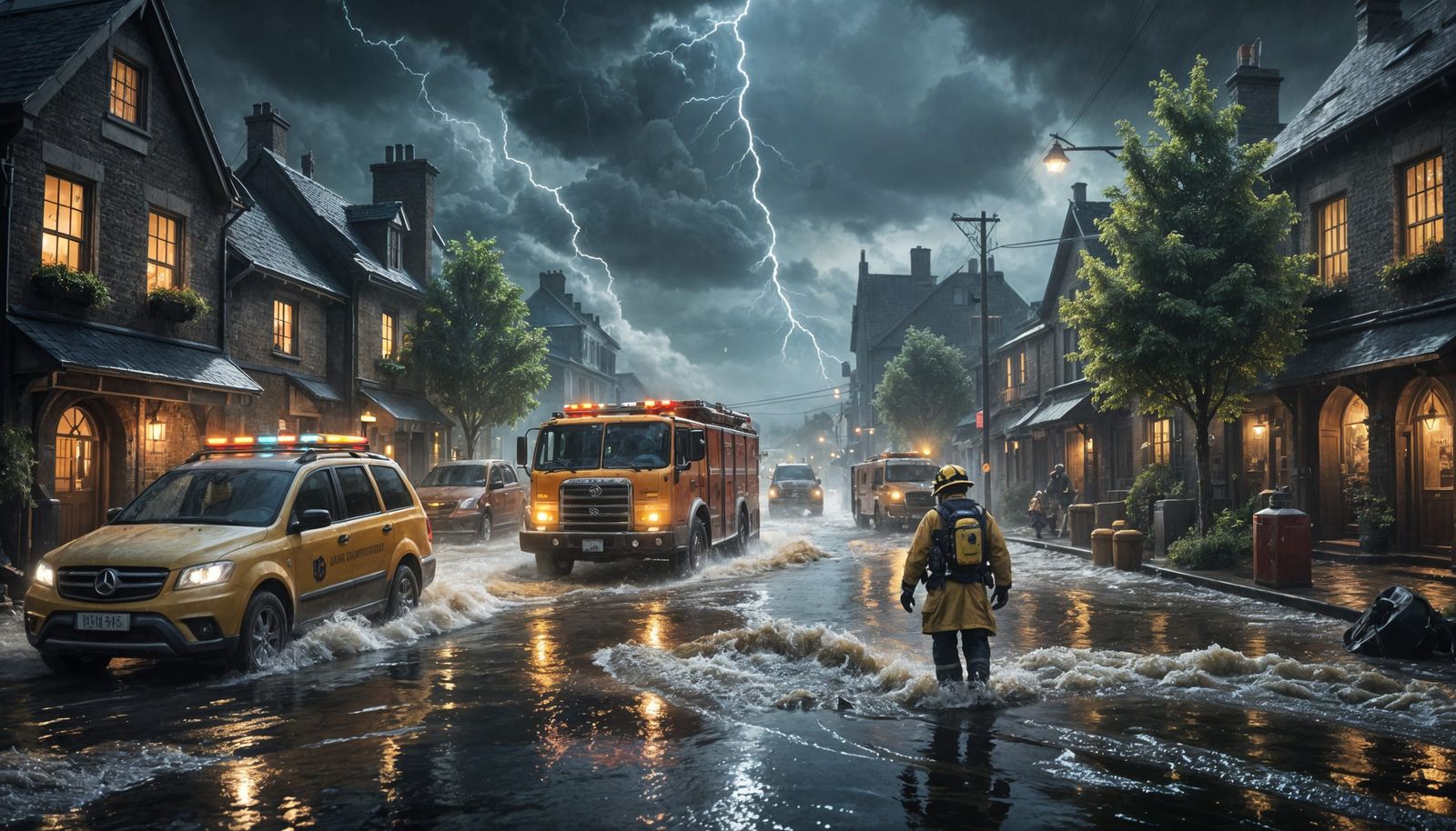 Rescuers Amidst a Turbulent Storm