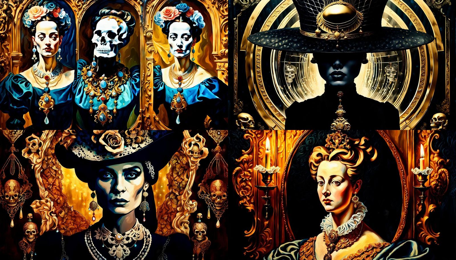 Halloween Optical Illusion: Hidden Skulls Portrait