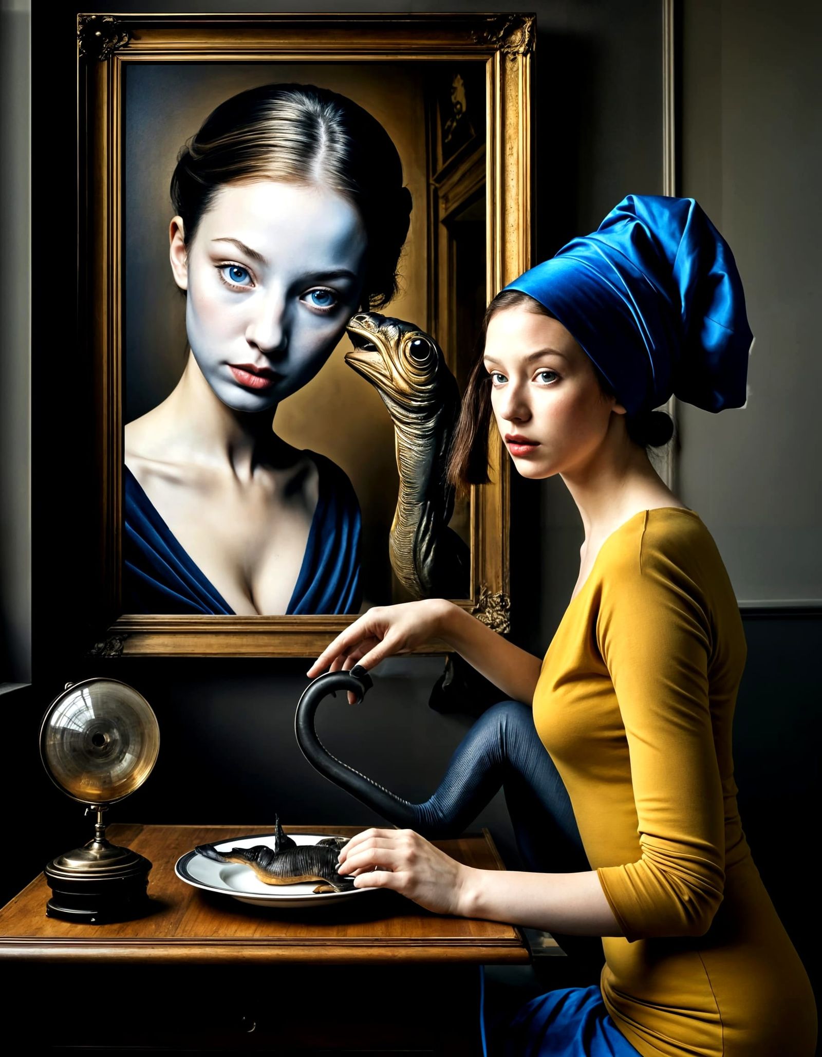 Hyperrealistic Alien-Human Gathering: Detailed Photography