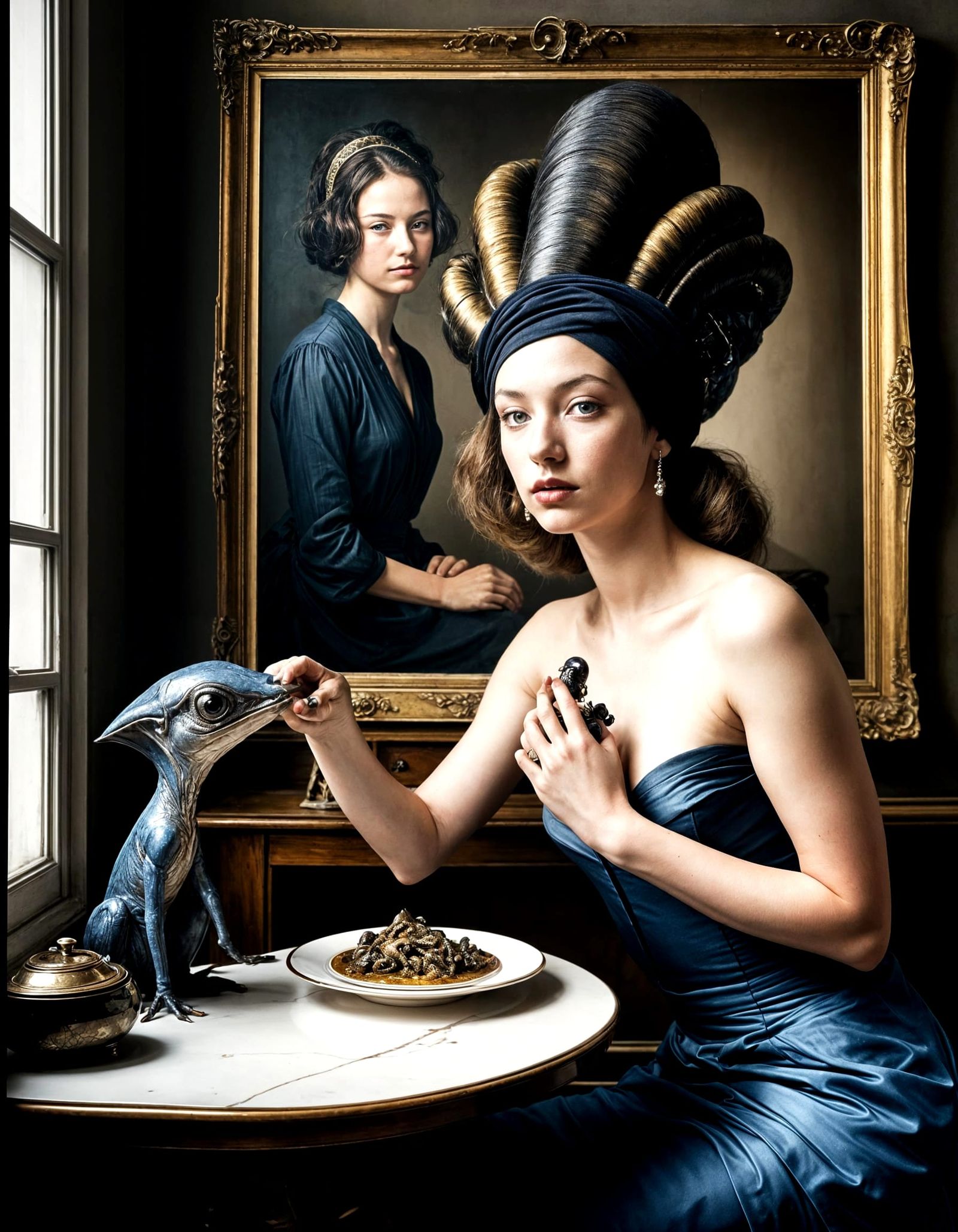 Hyperrealistic Photo of Aliens and Humans