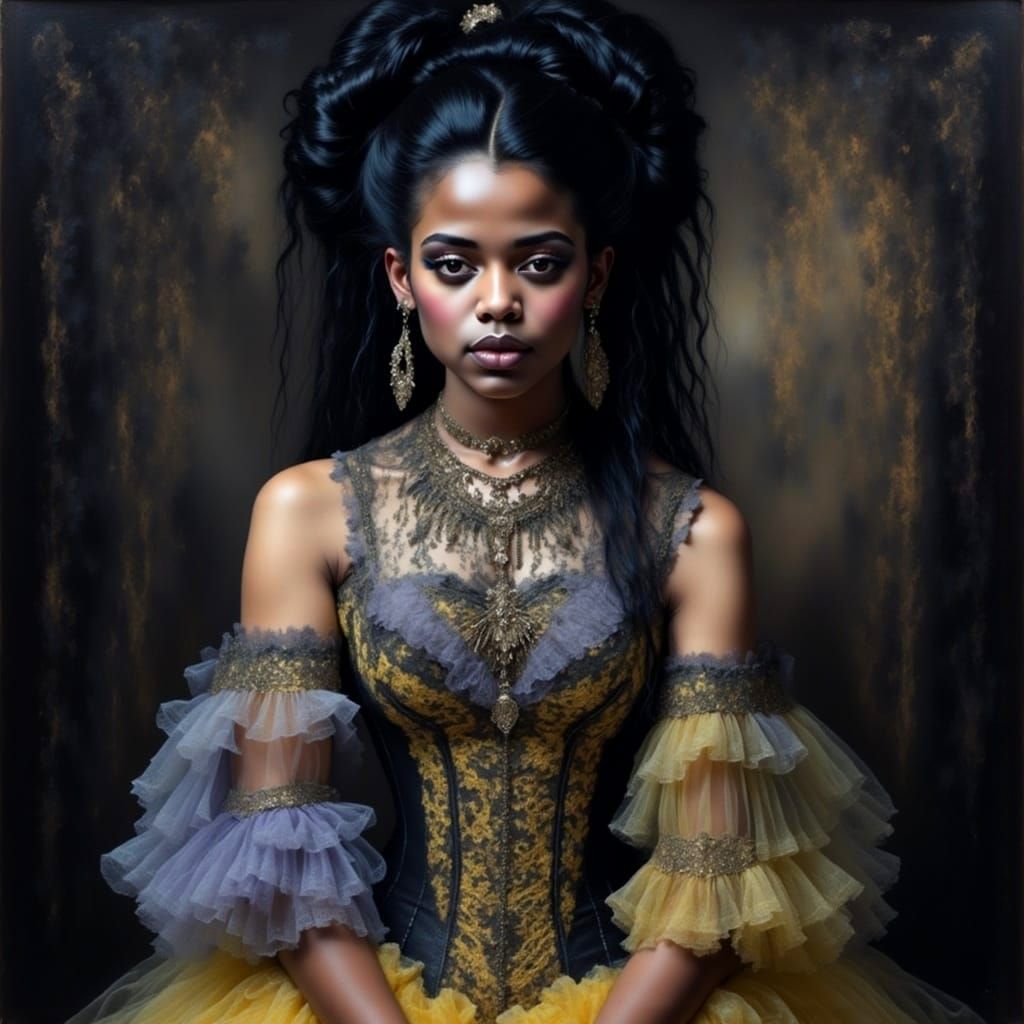 Woman in Elegant Renaissance Attire