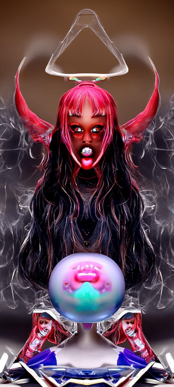 Hyperrealistic Trinity of Bubble Gum Demon Zombie Aliens