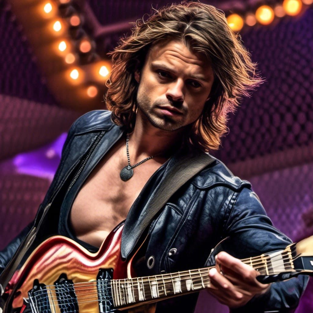 Rock Star Guitarist: Hyperrealistic 64MP Portrait