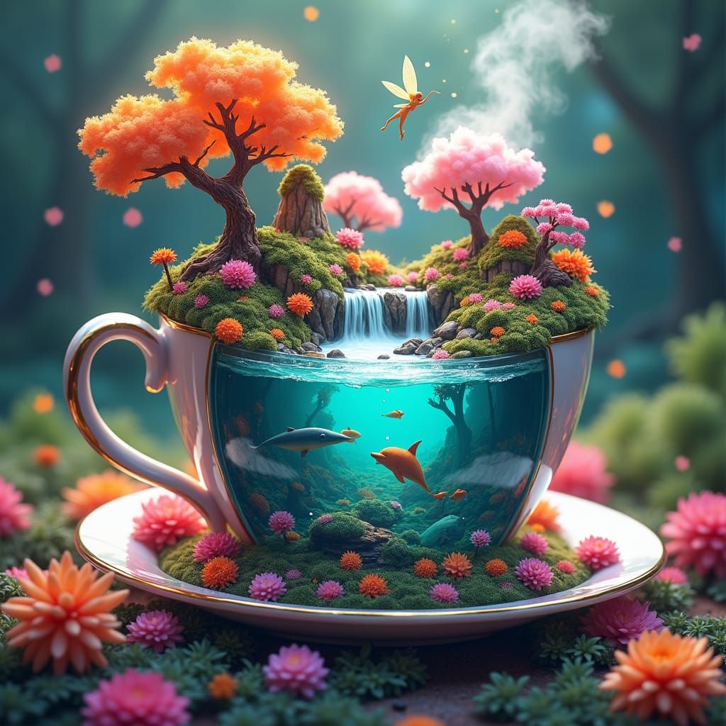Teacup World: A Polychromatic Digital Fantasy