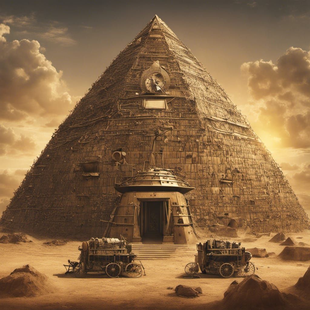 Steampunk Pyramid in Egypt