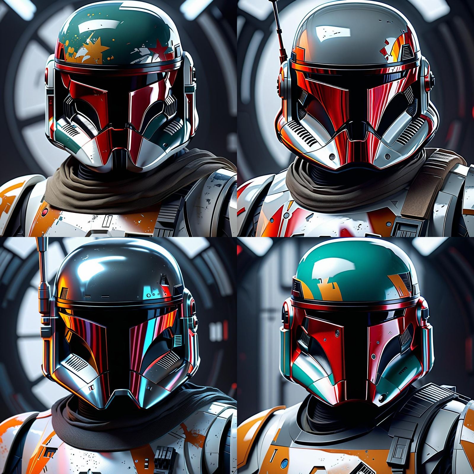 Detailed Stormtrooper Portrait in Comic Book Style