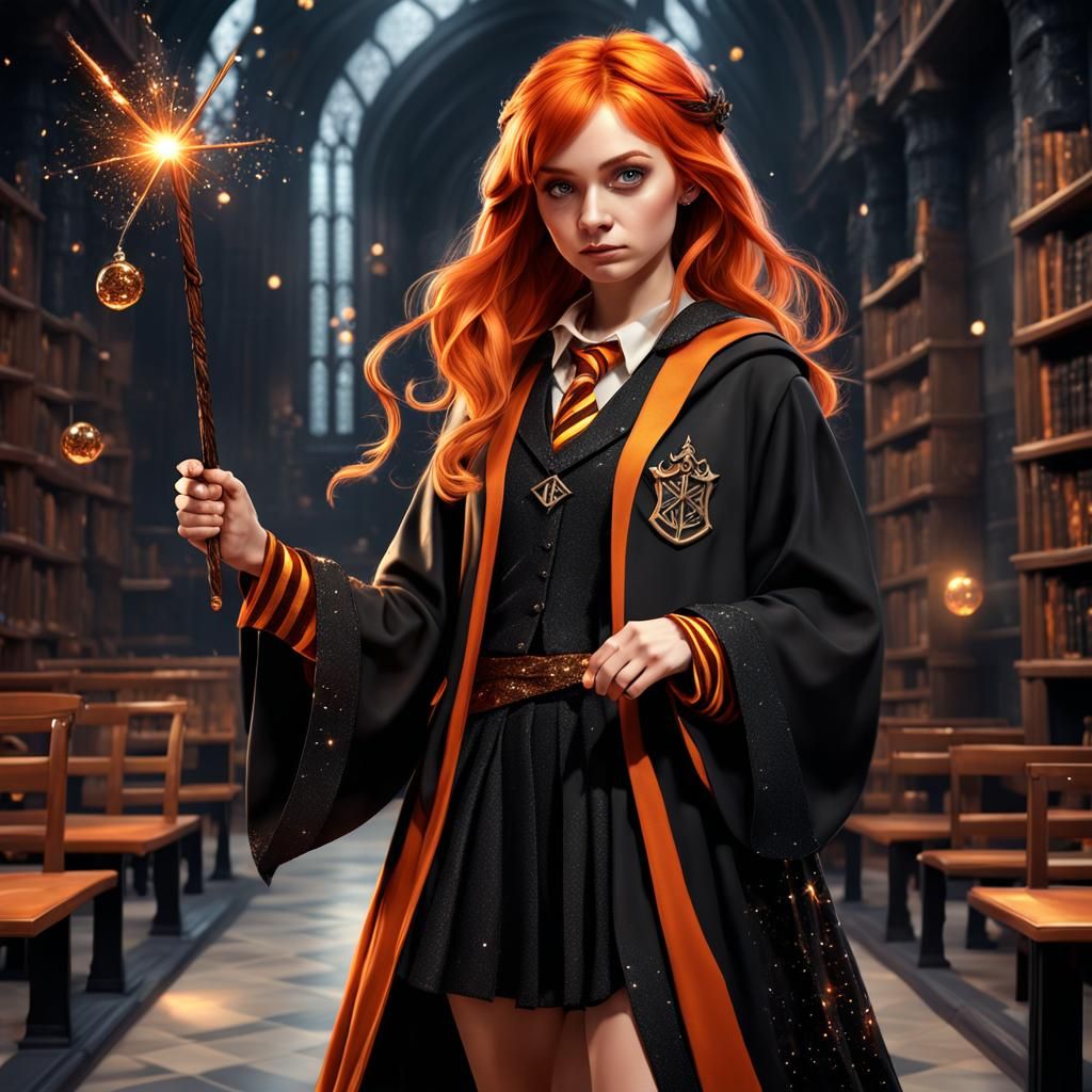 Young Witch at Wizard School in 3D