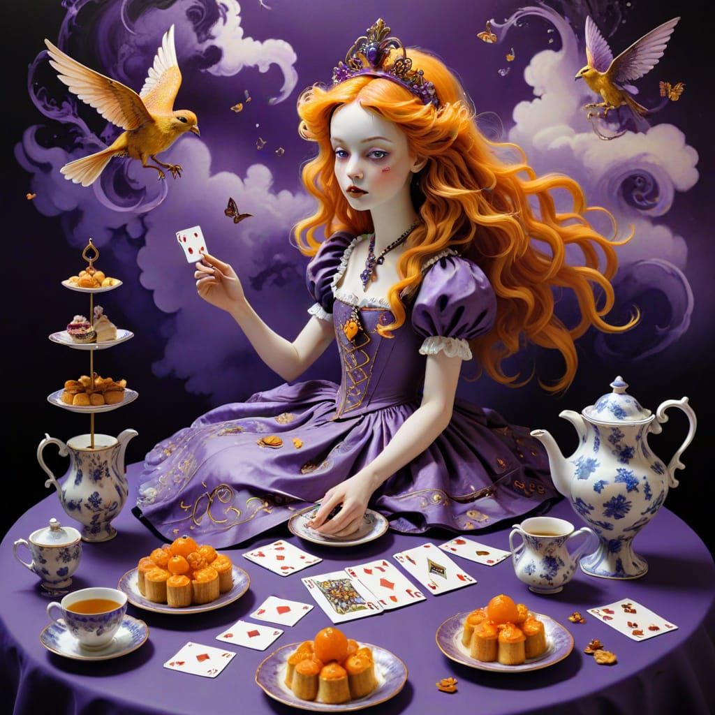 Whimsical Princess in a Tea Party Wonderland