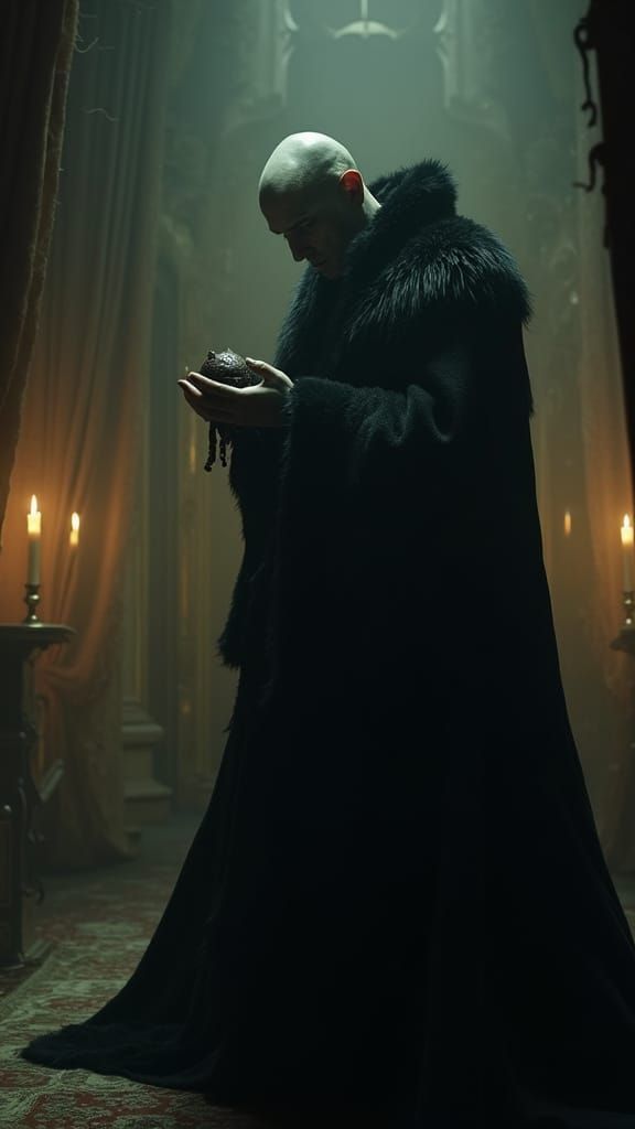 Gothic Horror: Towering Figure in Shadow